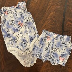 Disney x Gap Mickey Minnie tie die set organic 3-6